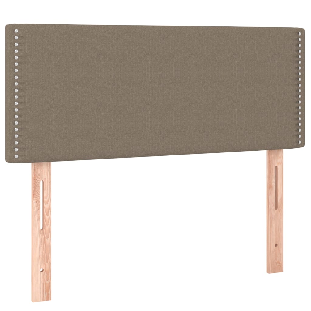 kontinentalseng med madras 90x190 cm stof gråbrun