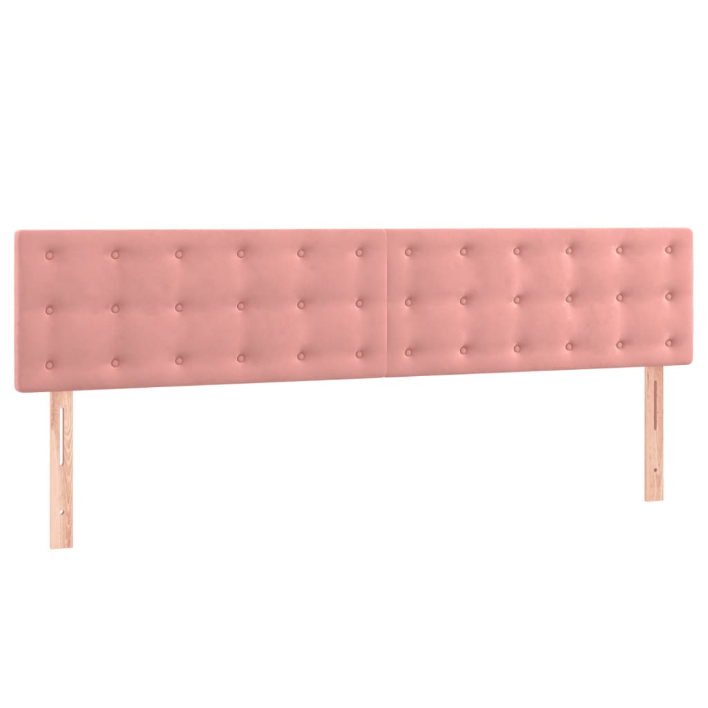 kontinentalseng med madras 180x200 cm fløjl lyserød