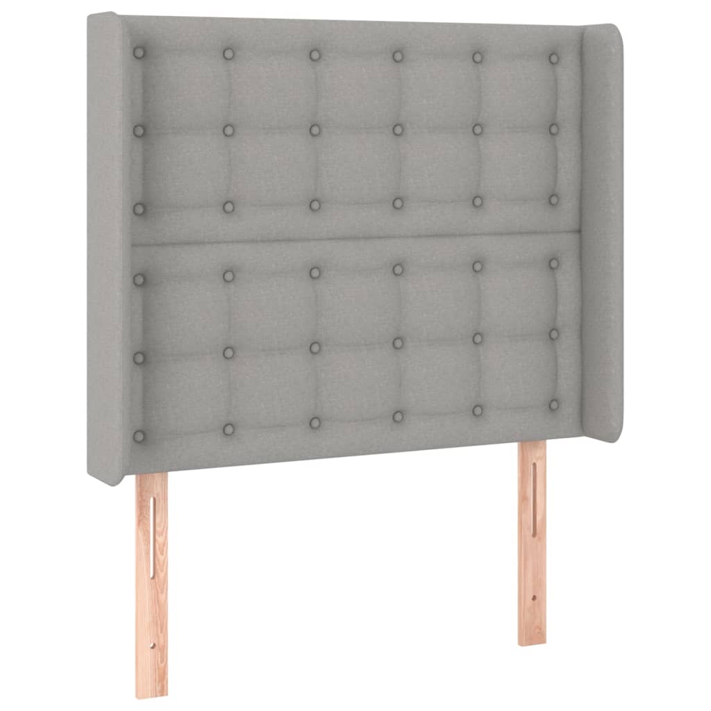 kontinentalseng med madras 90x200 cm stof lysegrå