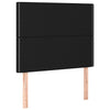 kontinentalseng med LED-lys 90x200 cm stof sort