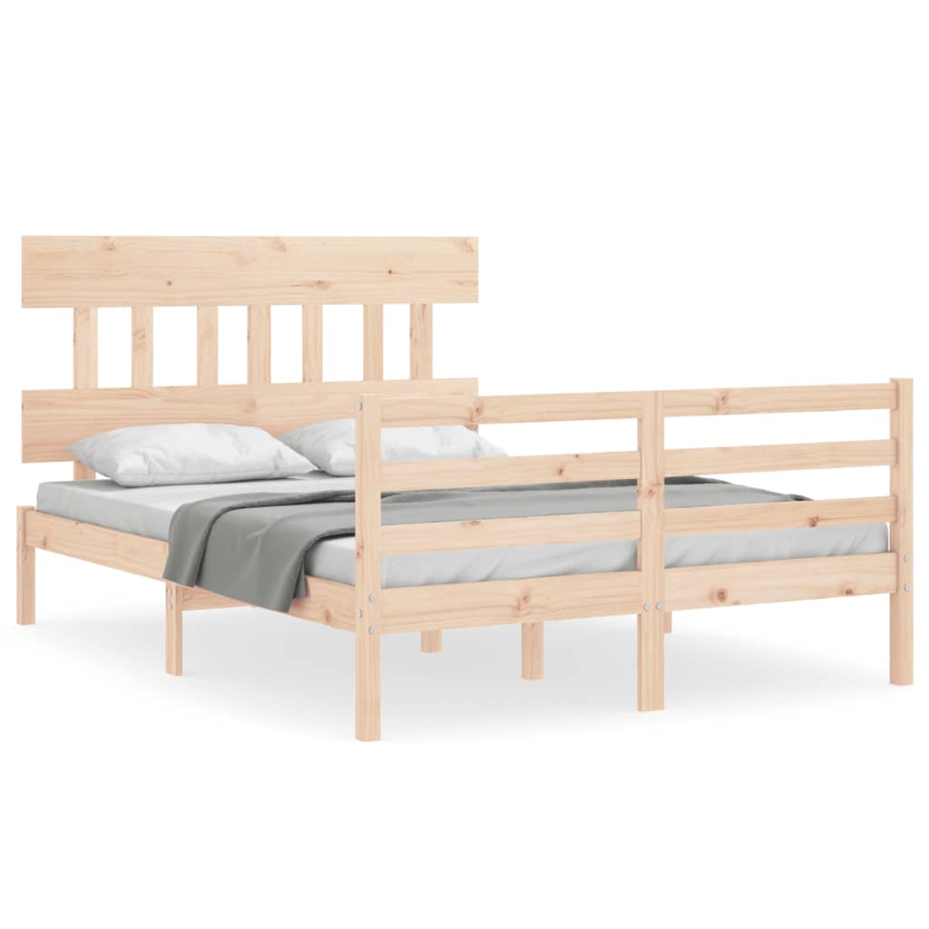 sengeramme med sengegavl Small Double massivt træ
