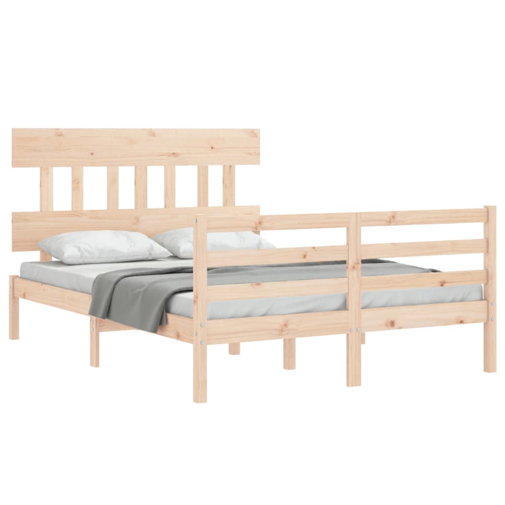 sengeramme med sengegavl Small Double massivt træ