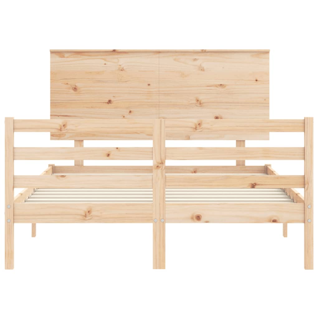 sengeramme med sengegavl Small Double massivt træ