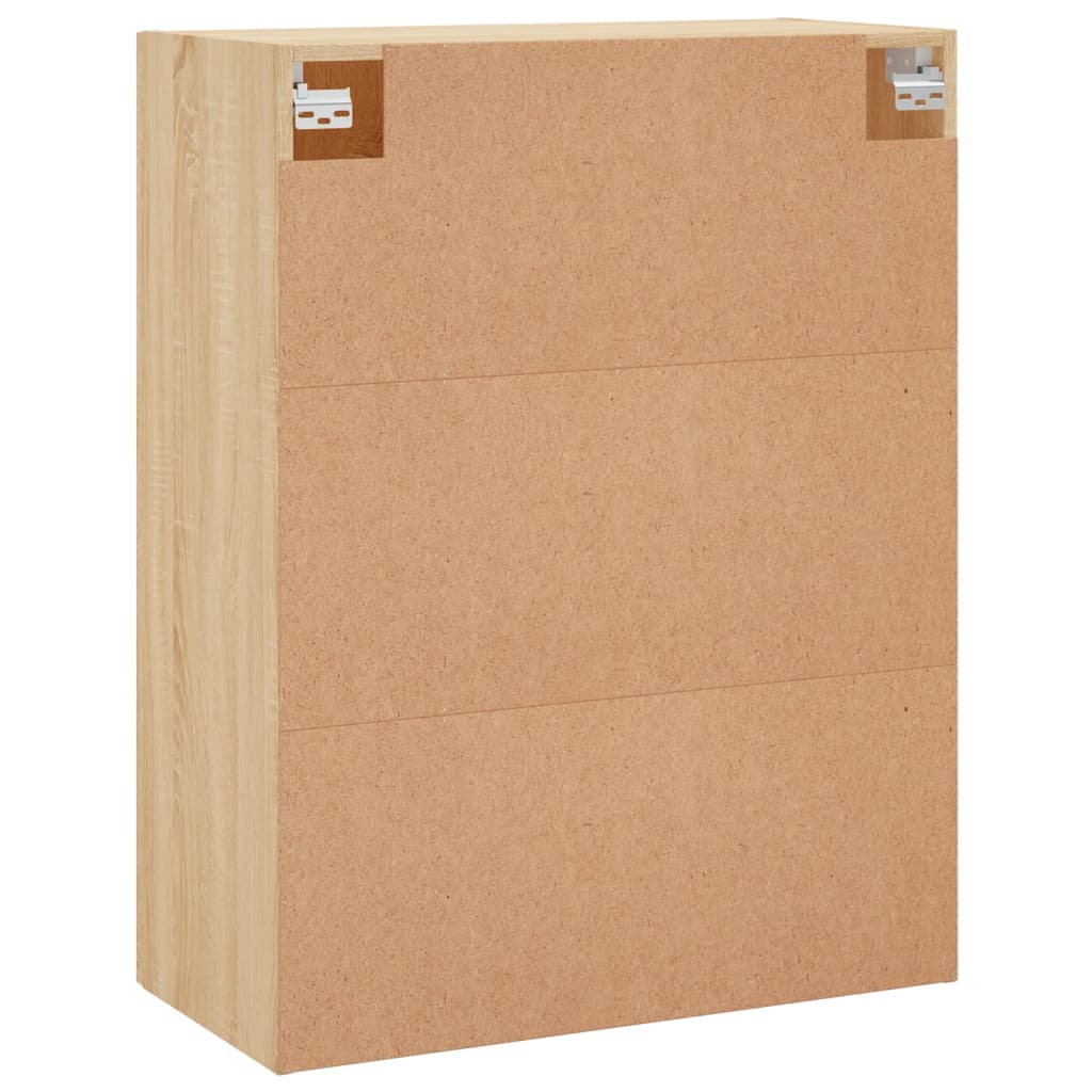 vægskabe 2 stk. 69,5x34x90 cm sonoma-eg