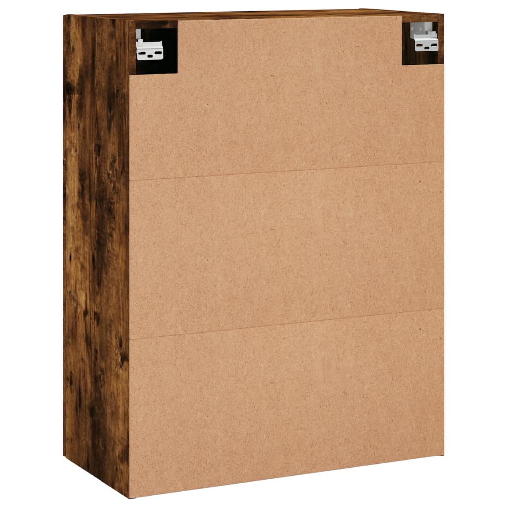 vægskabe 2 stk. 69,5x34x90 cm røget sonoma-eg