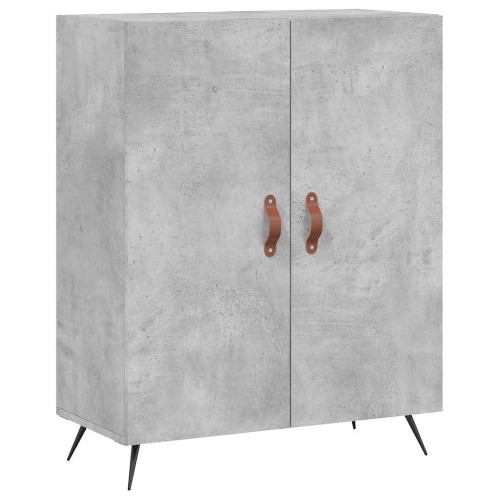 højskab 69,5x34x180 cm konstrueret træ betongrå