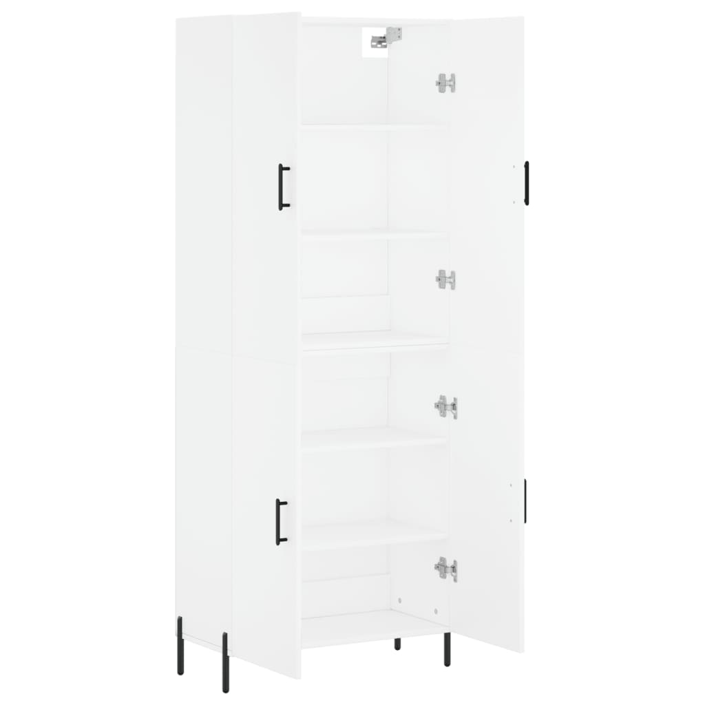højskab 69,5x34x180 cm konstrueret træ hvid