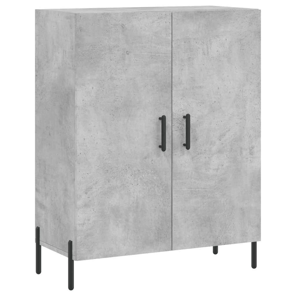 højskab 69,5x34x180 cm konstrueret træ betongrå