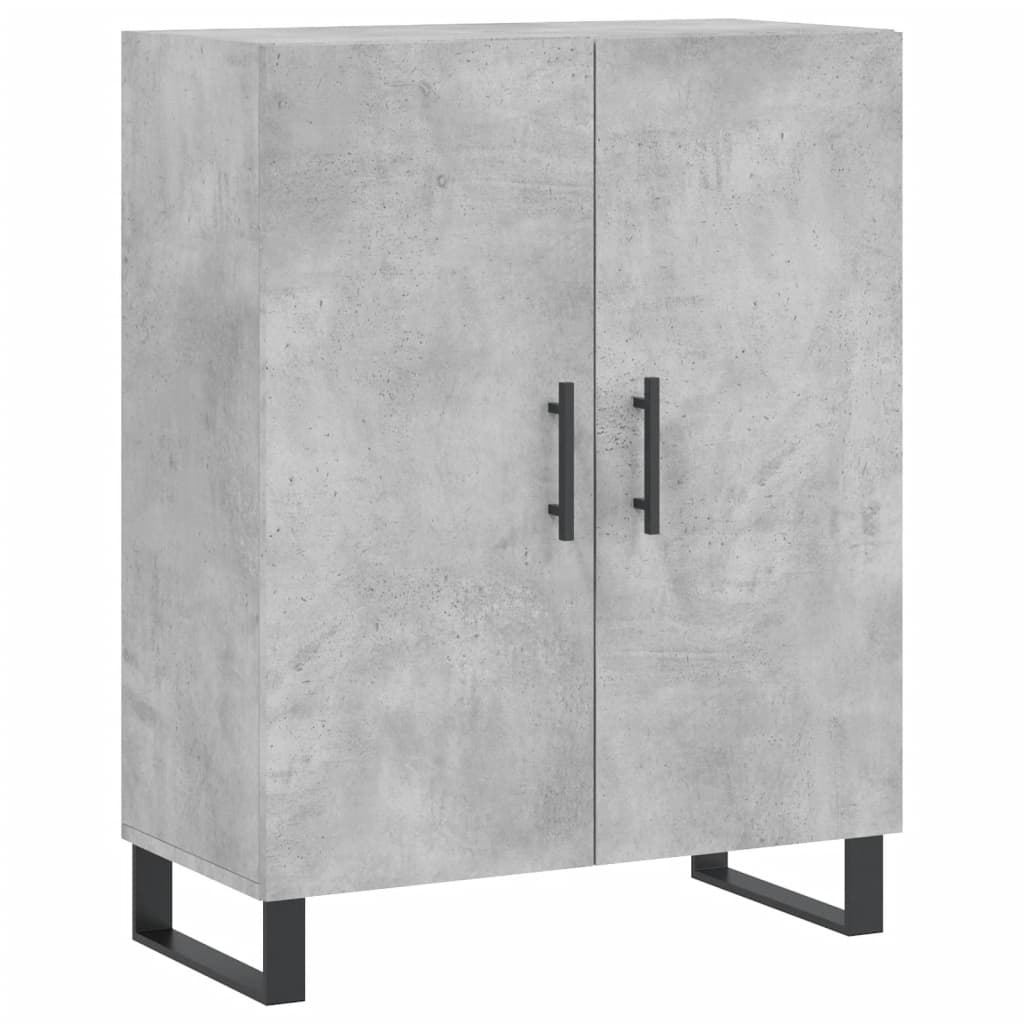 højskab 69,5x34x180 cm konstrueret træ betongrå