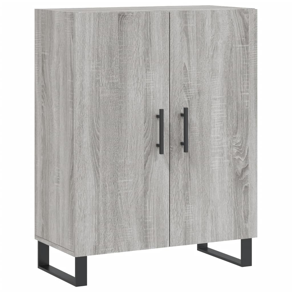 højskab 69,5x34x180 cm konstrueret træ grå sonoma-eg