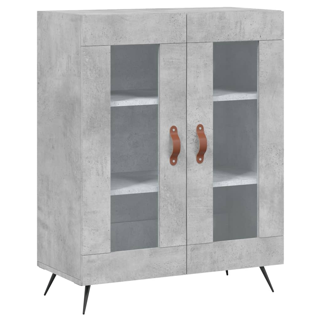 højskab 69,5x34x180 cm konstrueret træ betongrå
