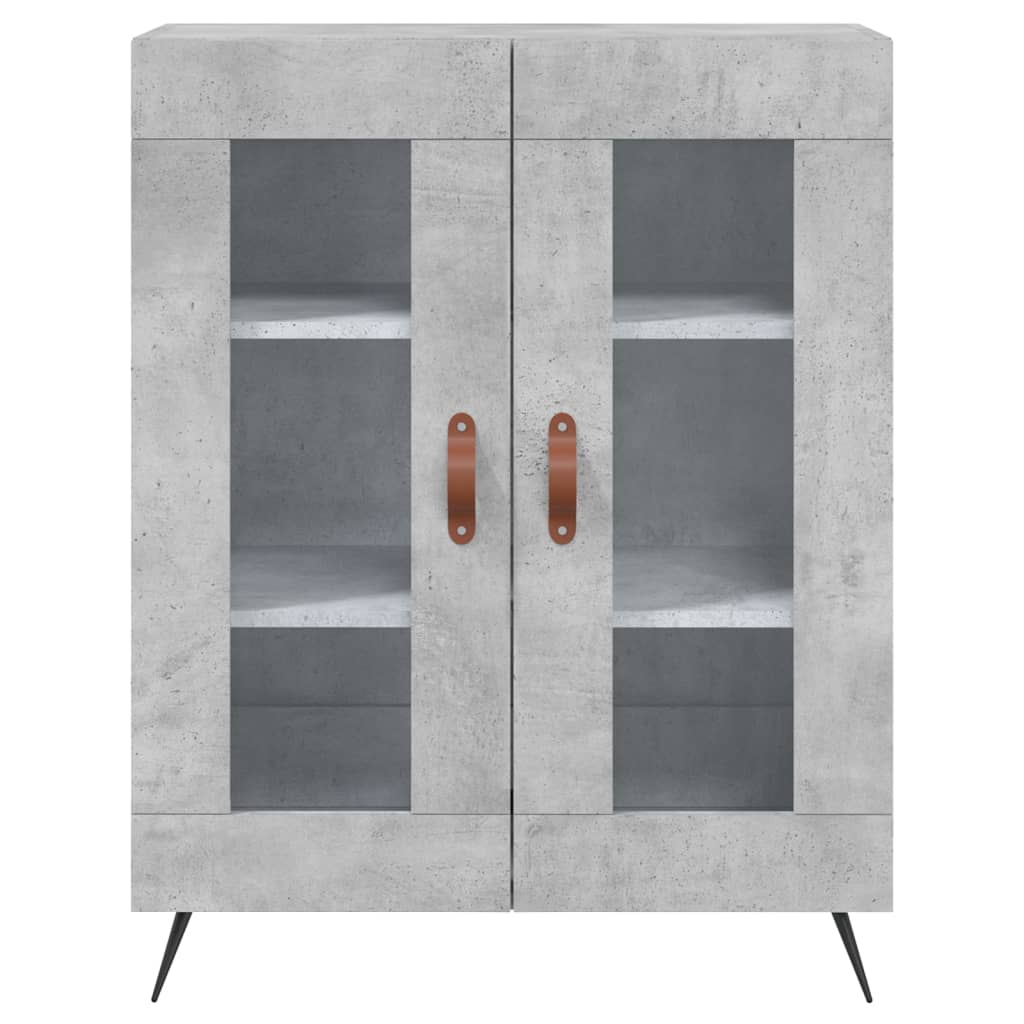 højskab 69,5x34x180 cm konstrueret træ betongrå