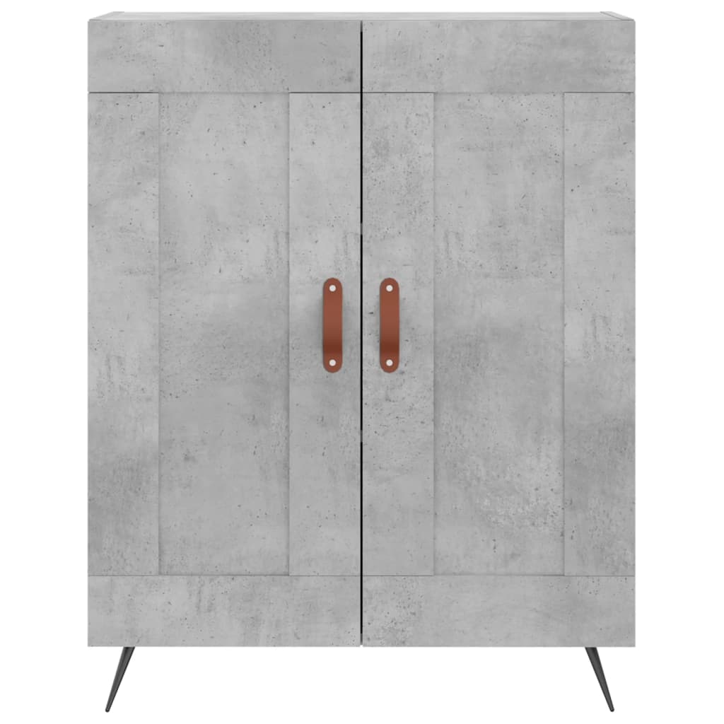 højskab 69,5x34x180 cm konstrueret træ betongrå