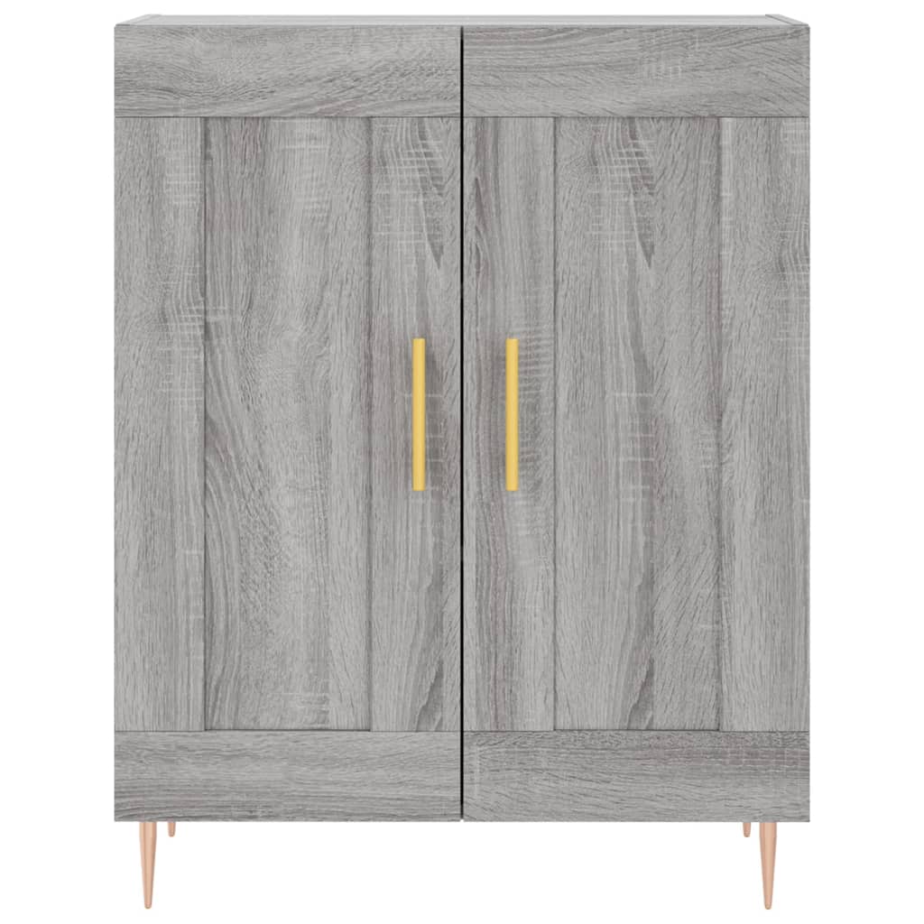 højskab 69,5x34x180 cm konstrueret træ grå sonoma-eg