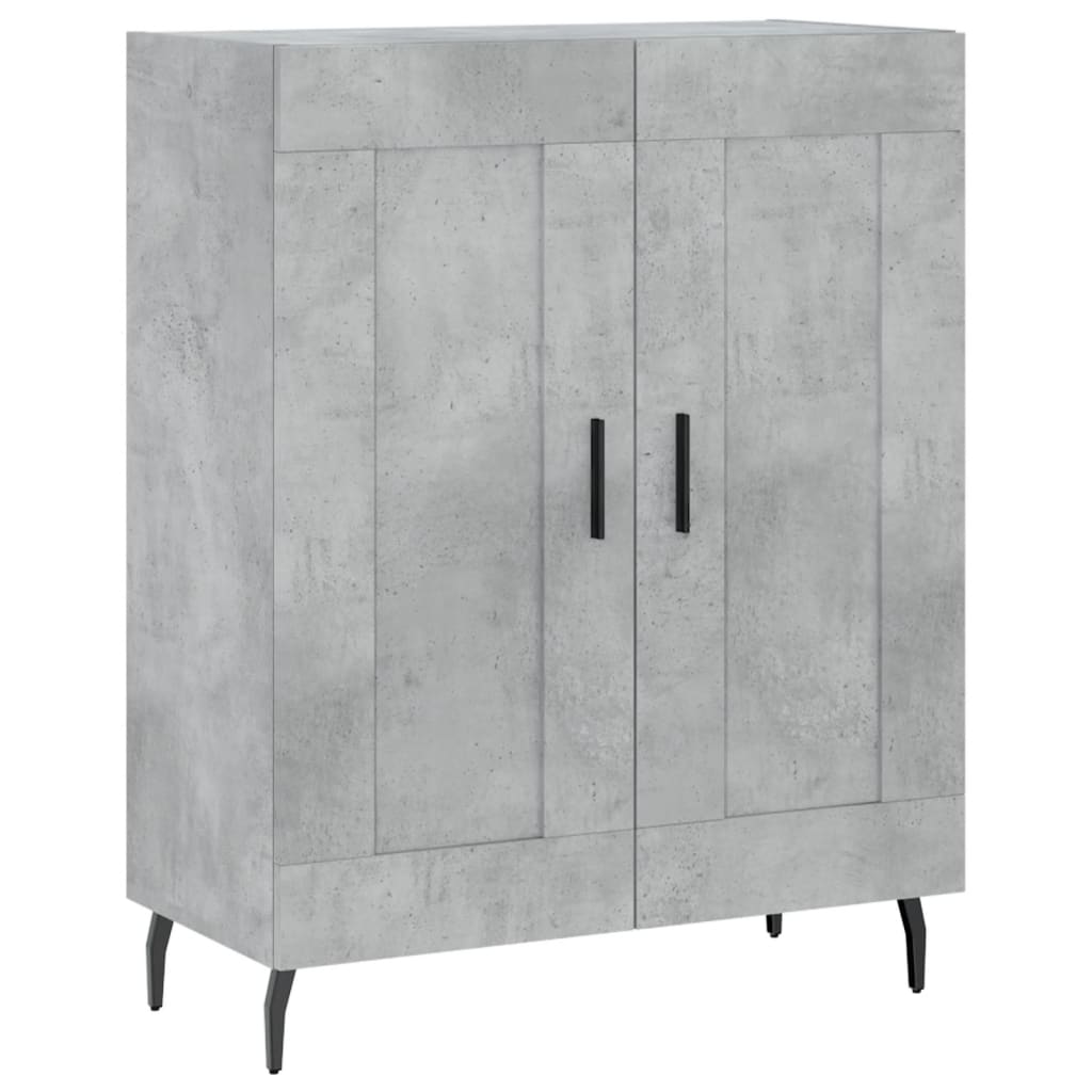 højskab 69,5x34x180 cm konstrueret træ betongrå