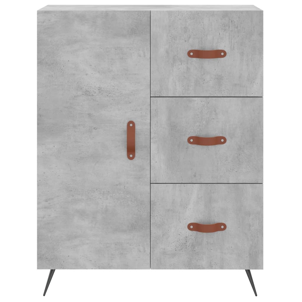 højskab 69,5x34x180 cm konstrueret træ betongrå
