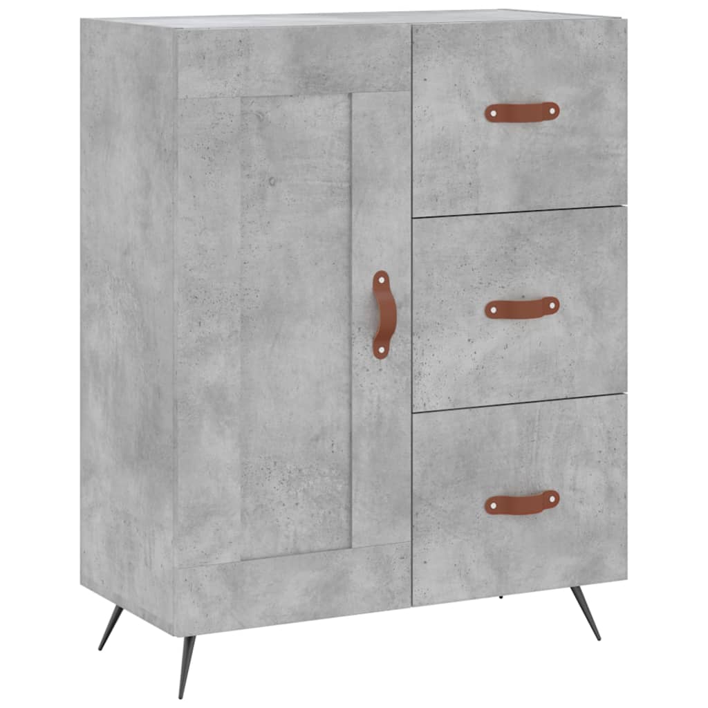 højskab 69,5x34x180 cm konstrueret træ betongrå