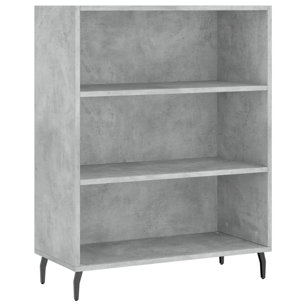 højskab 69,5x34x180 cm konstrueret træ betongrå