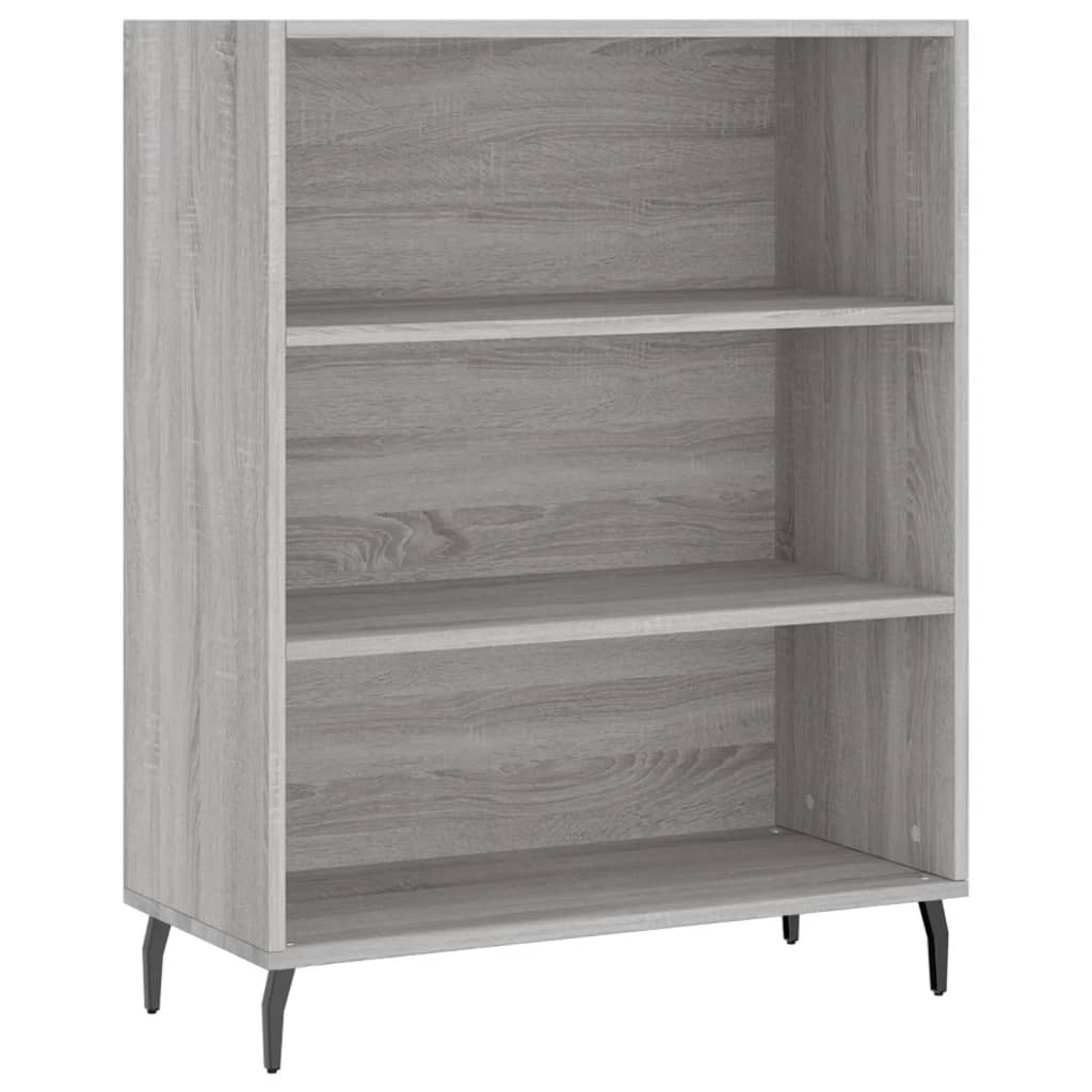højskab 69,5x34x180 cm konstrueret træ grå sonoma-eg