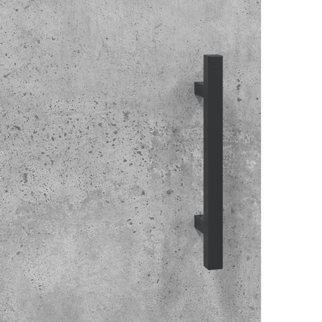 højskab 69,5x34x180 cm konstrueret træ betongrå