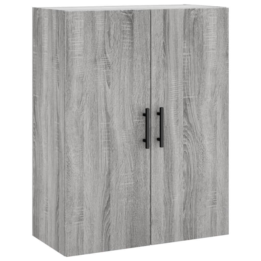 højskab 69,5x34x180 cm konstrueret træ grå sonoma-eg