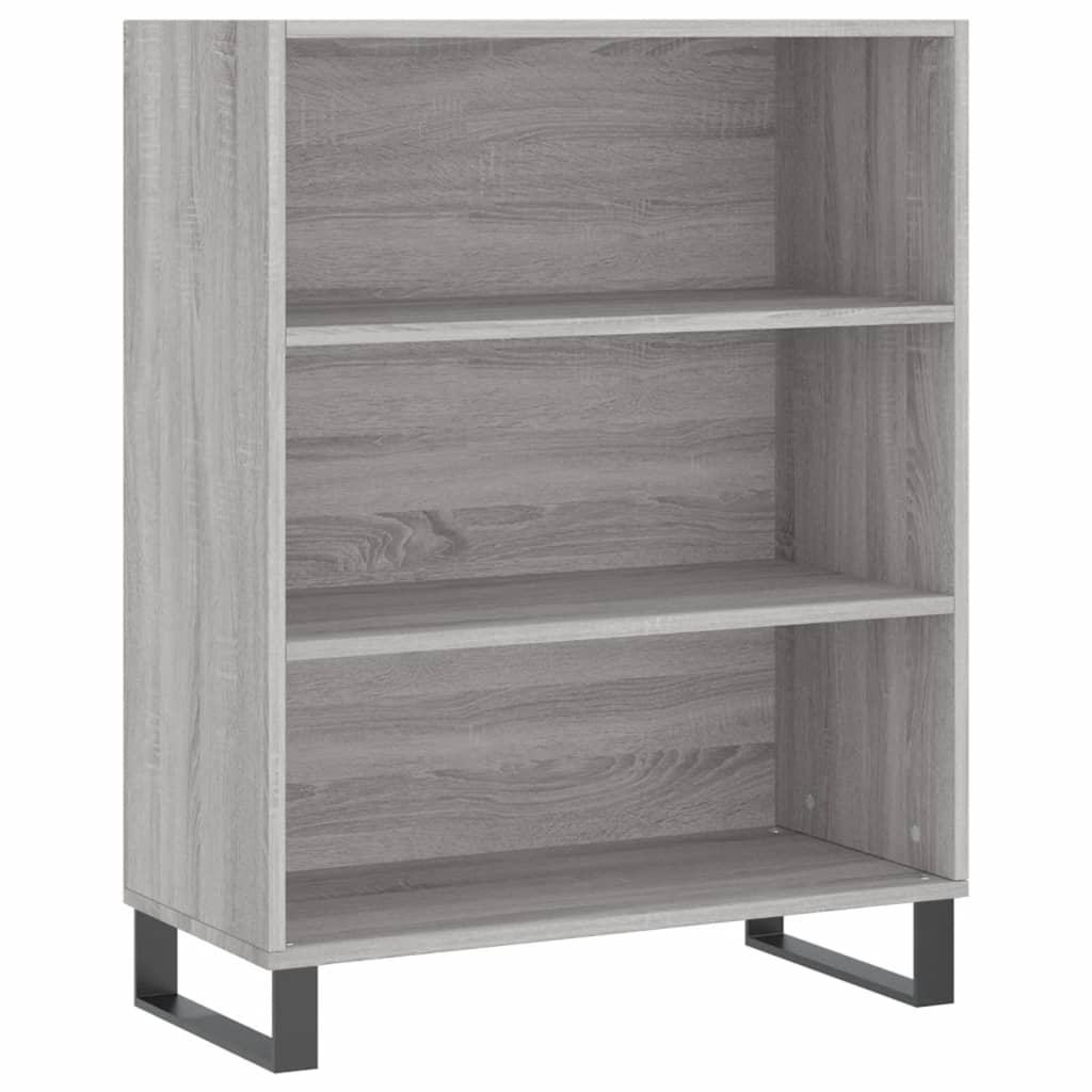 højskab 69,5x34x180 cm konstrueret træ grå sonoma-eg