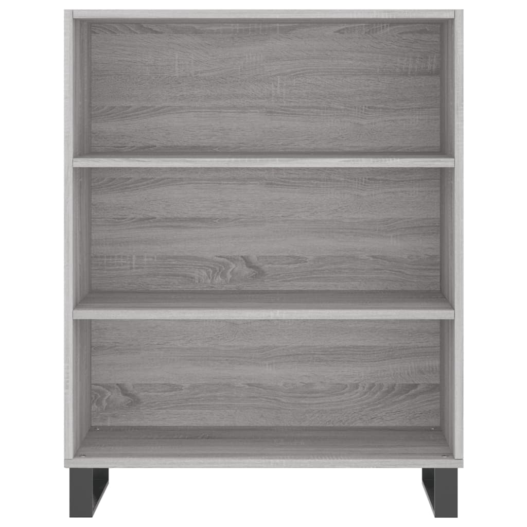 højskab 69,5x34x180 cm konstrueret træ grå sonoma-eg