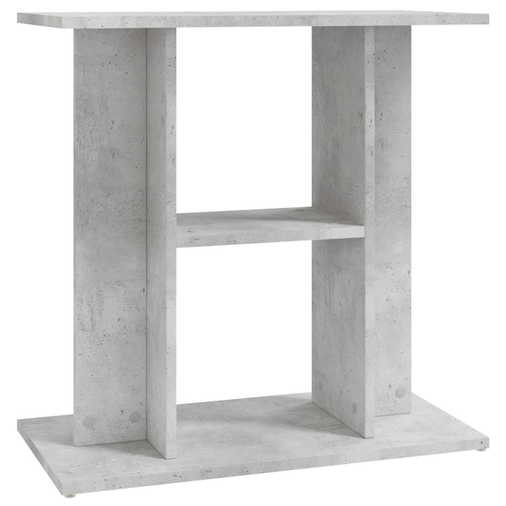akvariebord 60x30x60 cm konstrueret træ betongrå