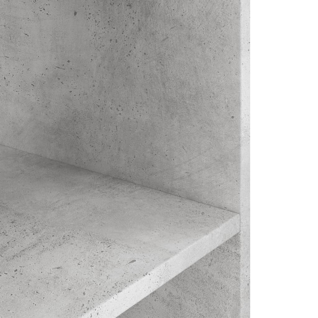 akvariebord 60x30x60 cm konstrueret træ betongrå