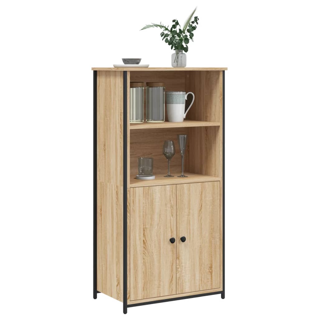 højskab 62x36x121,5 cm konstrueret træ sonoma-eg
