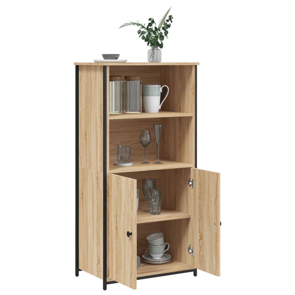 højskab 62x36x121,5 cm konstrueret træ sonoma-eg