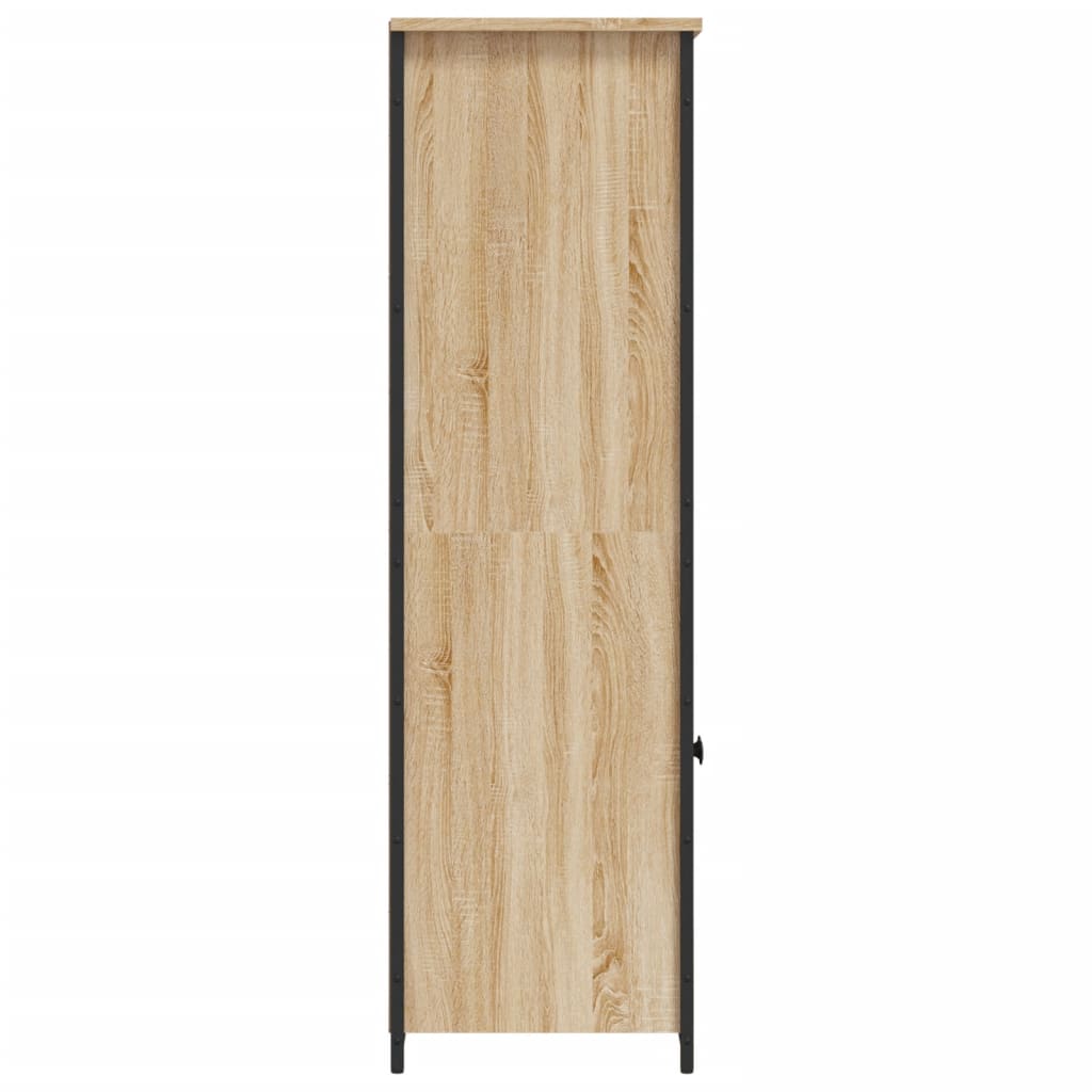 højskab 62x36x121,5 cm konstrueret træ sonoma-eg