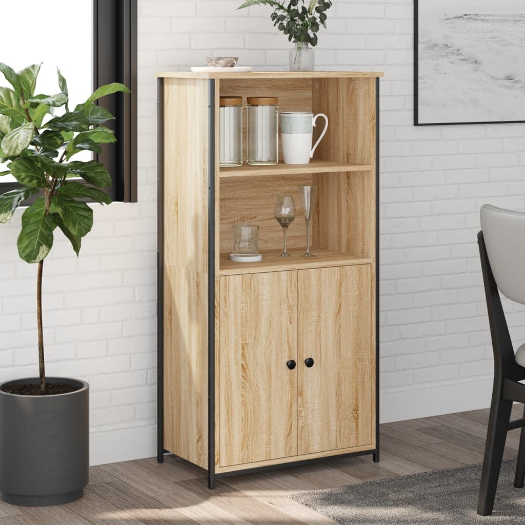højskab 62x36x121,5 cm konstrueret træ sonoma-eg