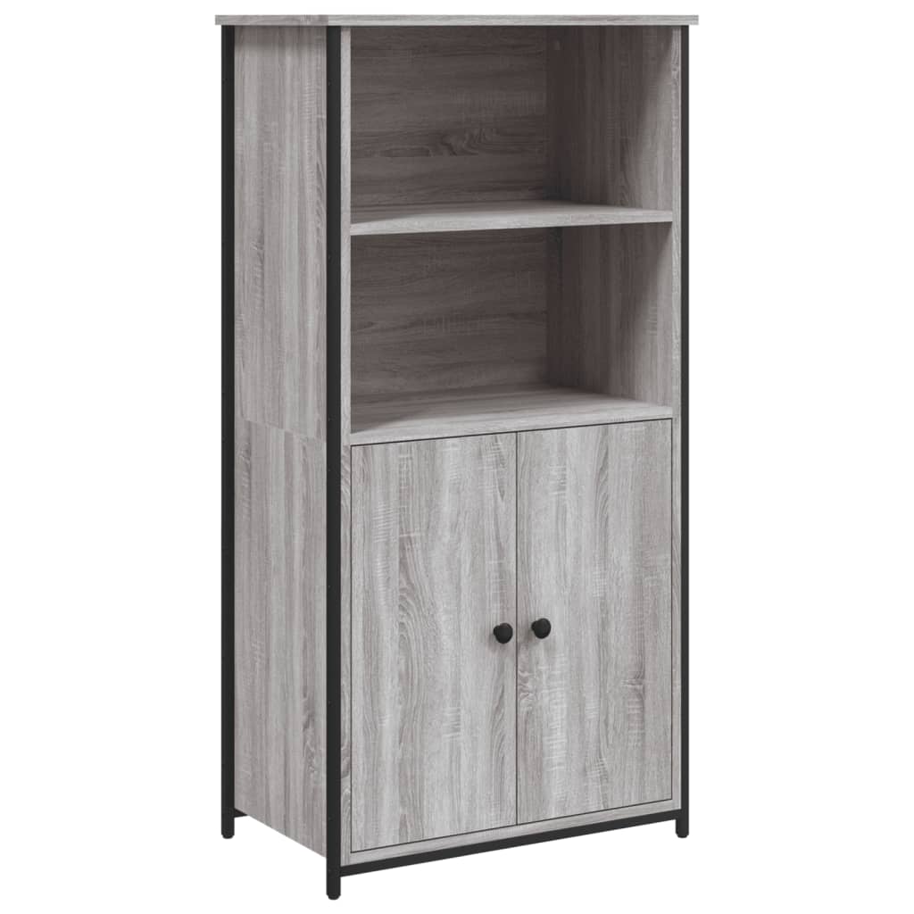 højskab 62x36x121,5 cm konstrueret træ grå sonoma-eg