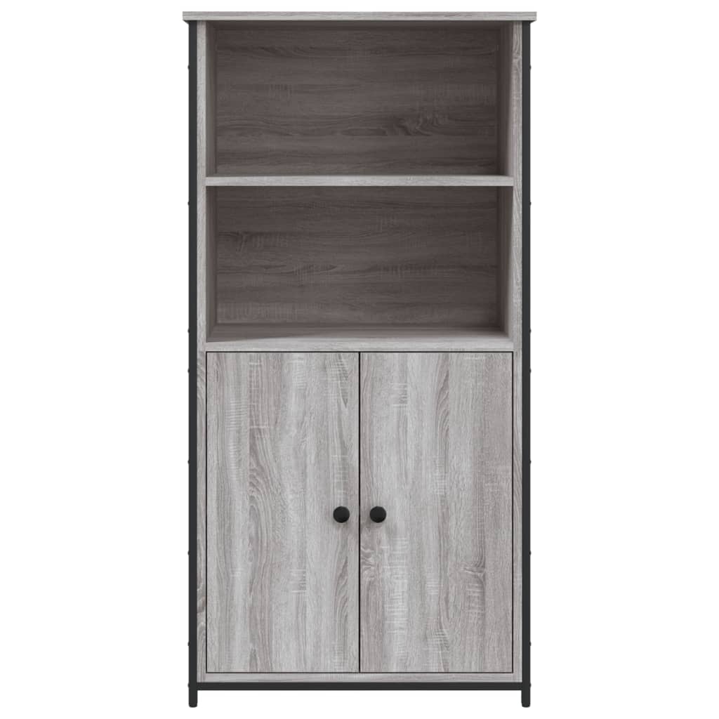 højskab 62x36x121,5 cm konstrueret træ grå sonoma-eg