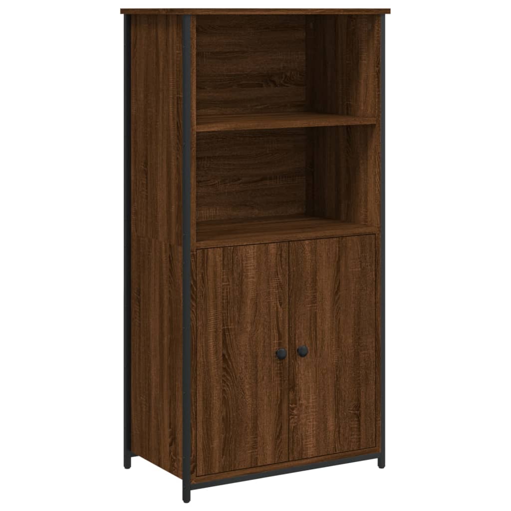 højskab 62x36x121,5 cm konstrueret træ brun egetræsfarve