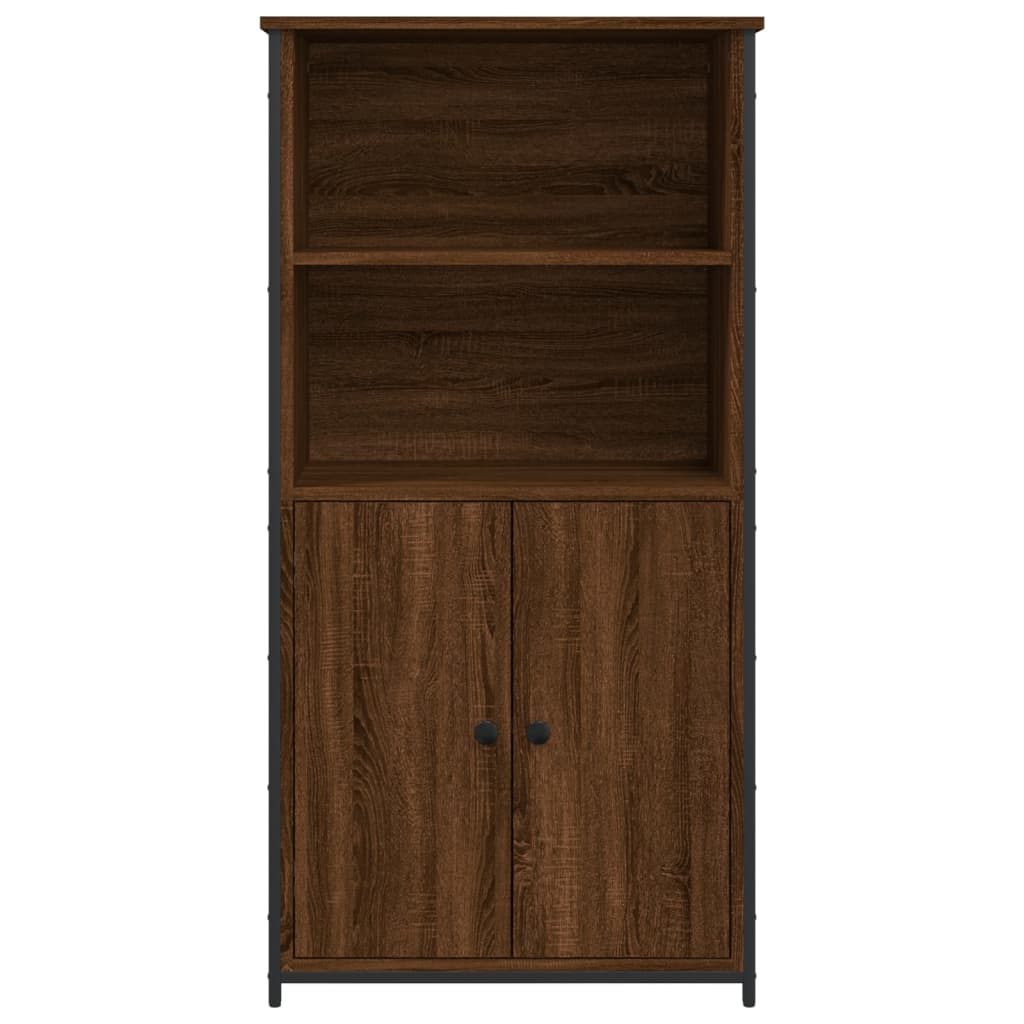 højskab 62x36x121,5 cm konstrueret træ brun egetræsfarve