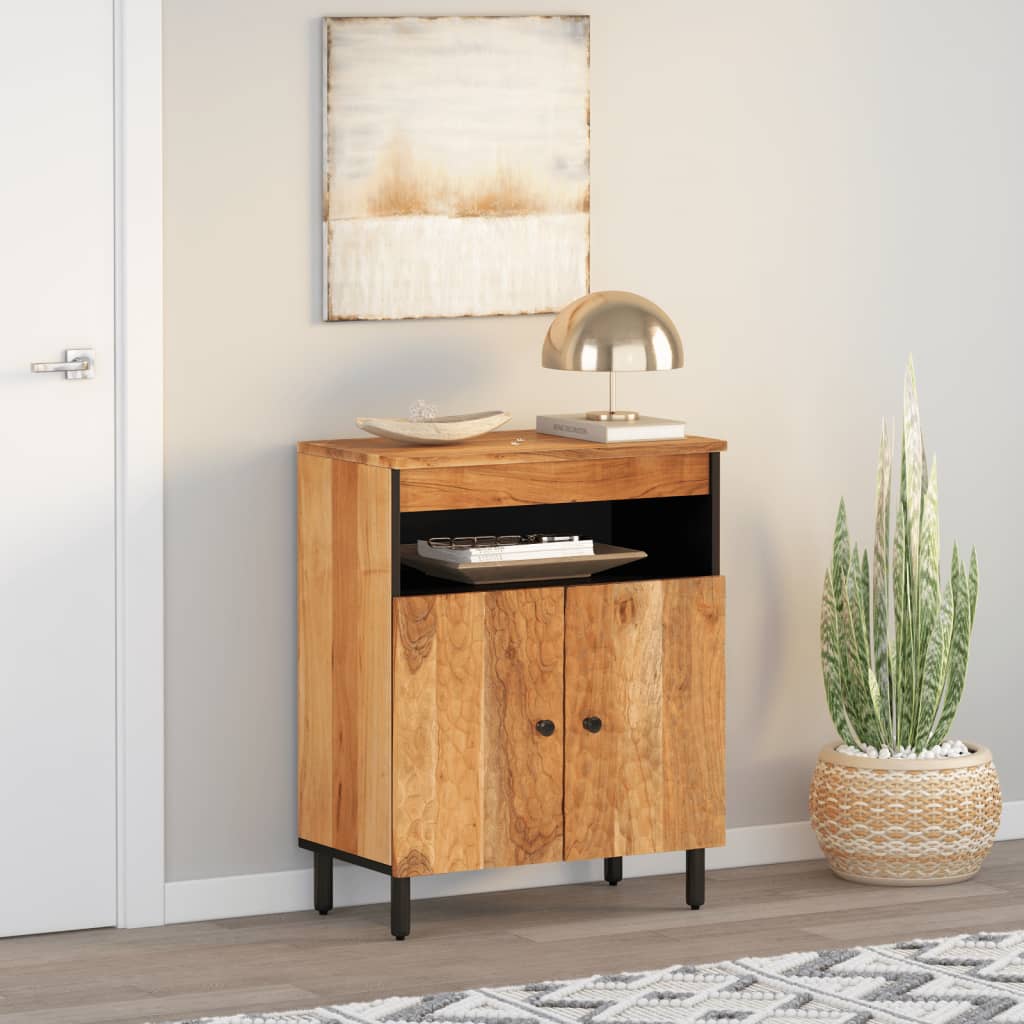 skab 60x33x75 cm massivt akacietræ