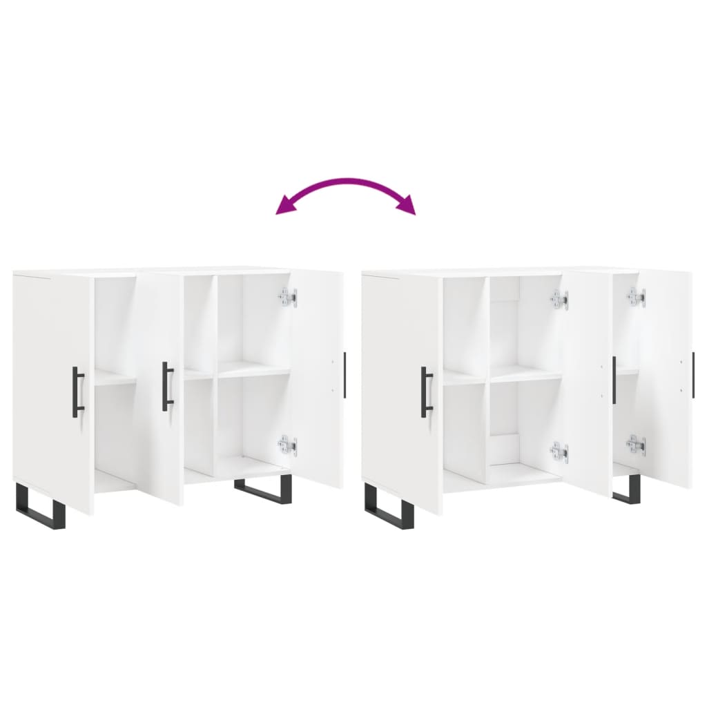 skab 90x34x80 cm konstrueret træ hvid