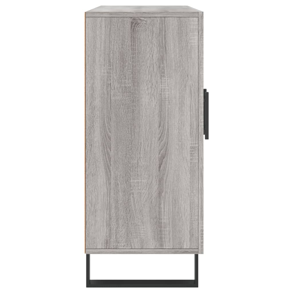skab 90x34x80 cm konstrueret træ grå sonoma-eg