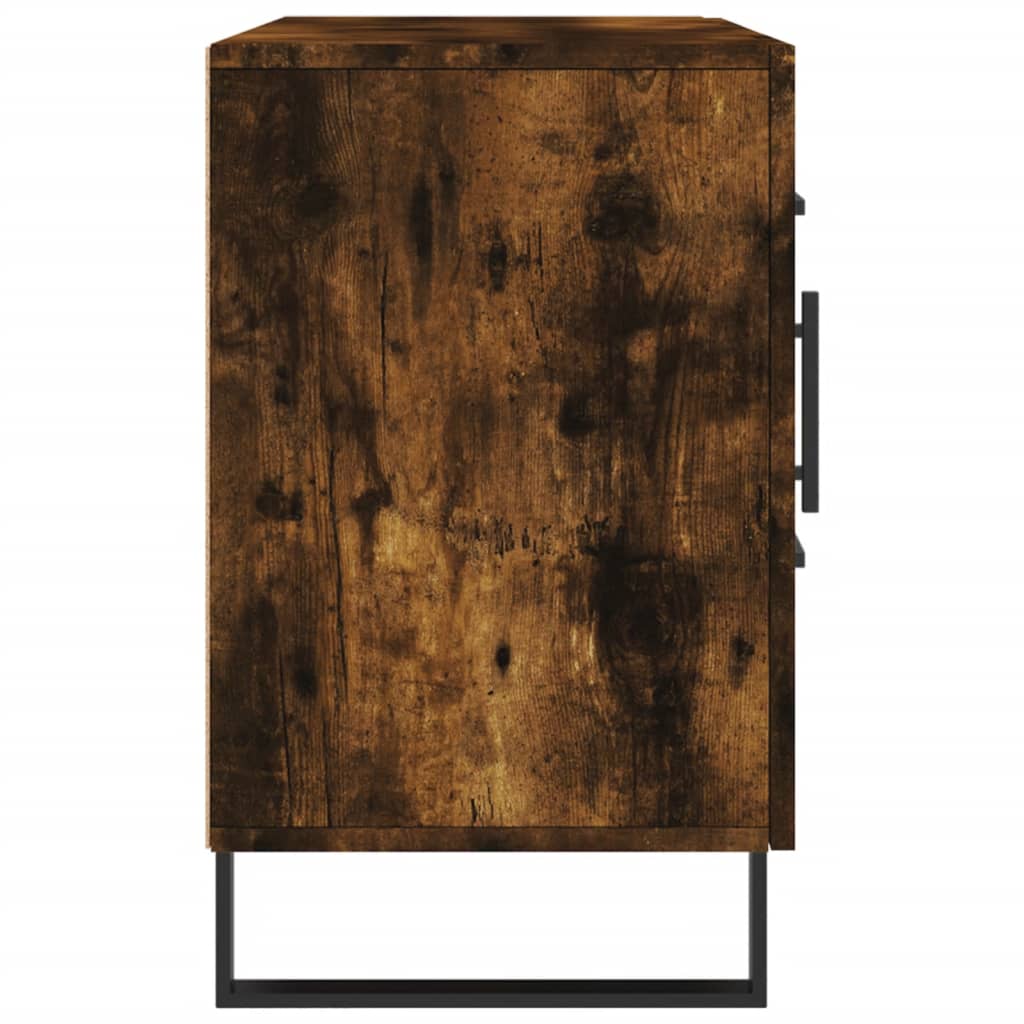 skænk 100x36x60 cm konstrueret træ røget egetræsfarve