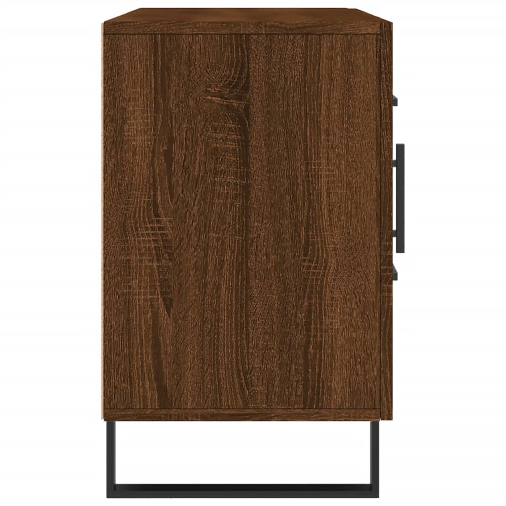 skænk 100x36x60 cm konstrueret træ brun egetræsfarve