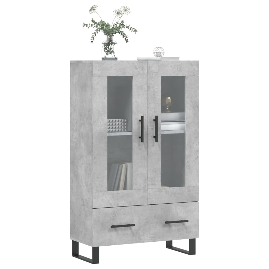 skab 69,5x31x115 cm konstrueret træ betongrå