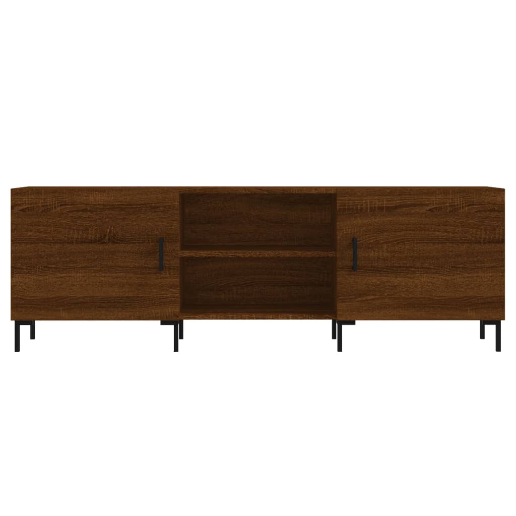 tv-bord 150x30x50 cm konstrueret træ brun egetræsfarve
