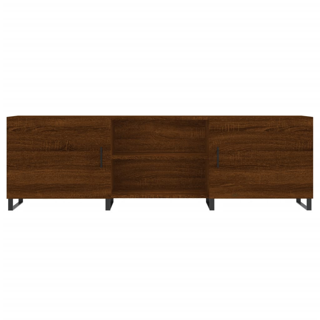 tv-bord 150x30x50 cm konstrueret træ brun egetræsfarve
