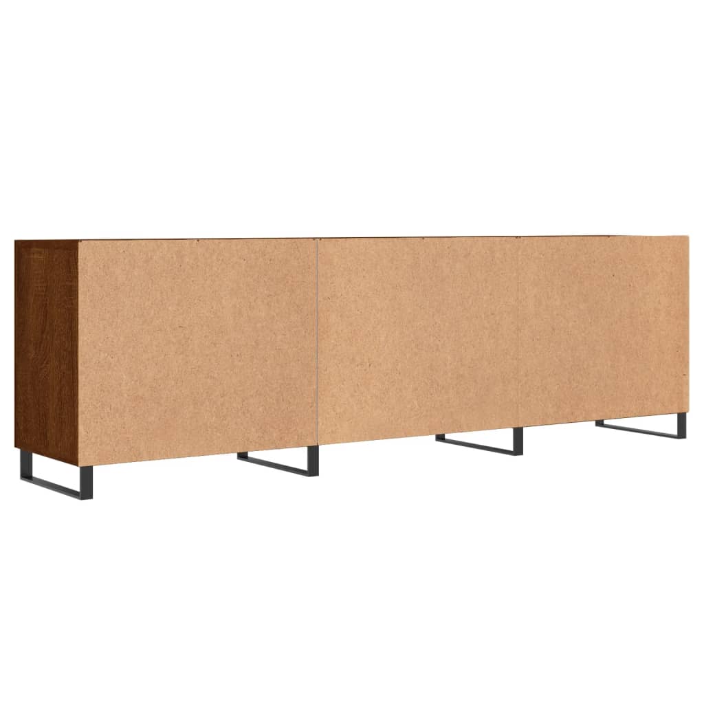 tv-bord 150x30x50 cm konstrueret træ brun egetræsfarve