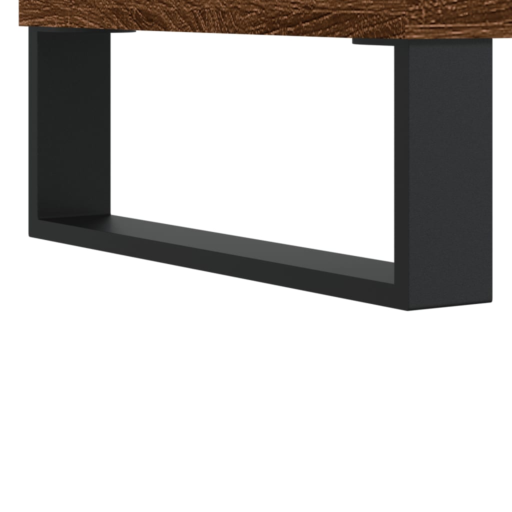tv-bord 150x30x50 cm konstrueret træ brun egetræsfarve