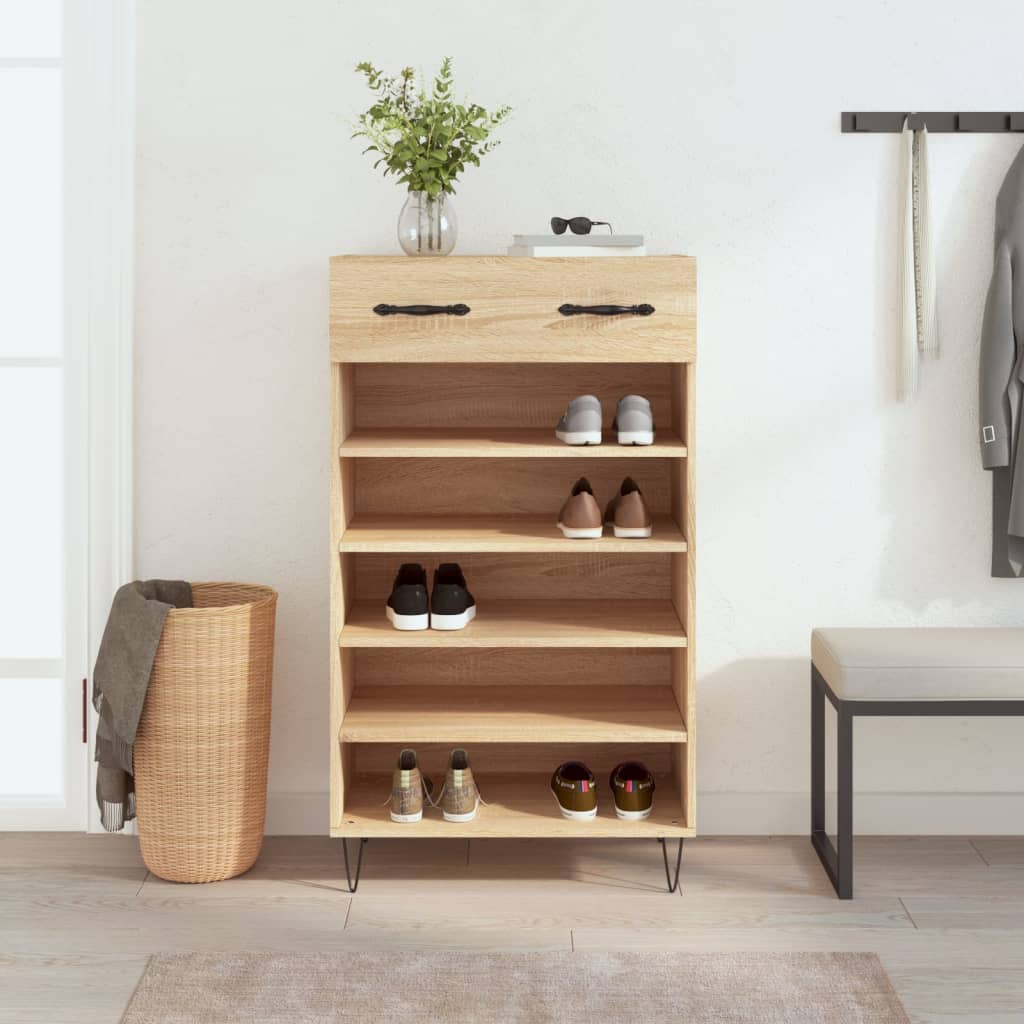 skoreol 60x35x105 cm konstrueret træ sonoma-eg