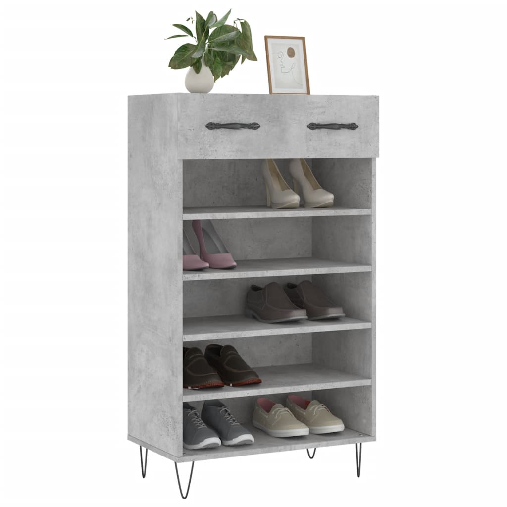 skoreol 60x35x105 cm konstrueret træ betongrå