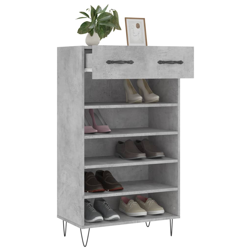 skoreol 60x35x105 cm konstrueret træ betongrå